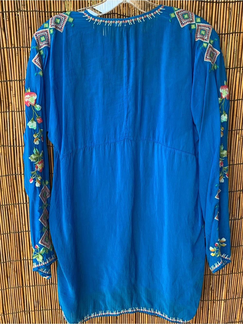 Johnny Was Blue  Embroidered Tunic Top/Blouse size PS - Picture 6 of 7